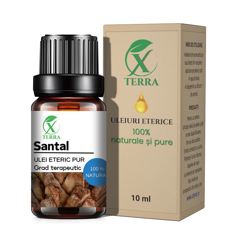 Casa si Gradina - Decoratiuni - Aromaterapie si lumanari - Uleiuri esentiale aromaterapie - Ulei esențial de Santal | Ulei eteric 100% natural și pur | 10 ml | XTERRA® - Infinity.ro