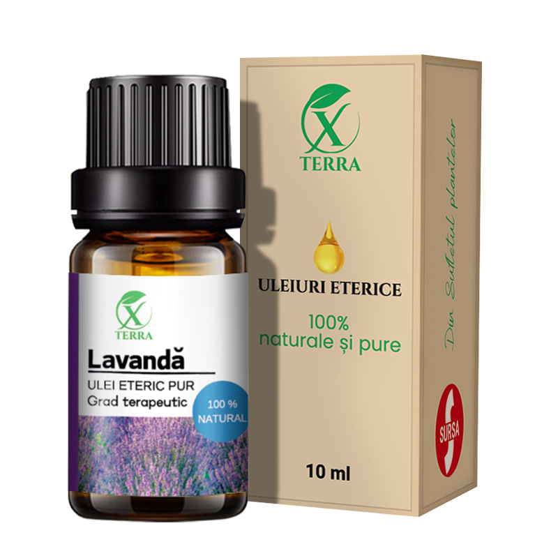 Casa si Gradina - Decoratiuni - Aromaterapie si lumanari - Uleiuri esentiale aromaterapie - Ulei esențial de Lavandă | Ulei eteric 100% natural și pur | 10 ml | XTERRA® - Infinity.ro
