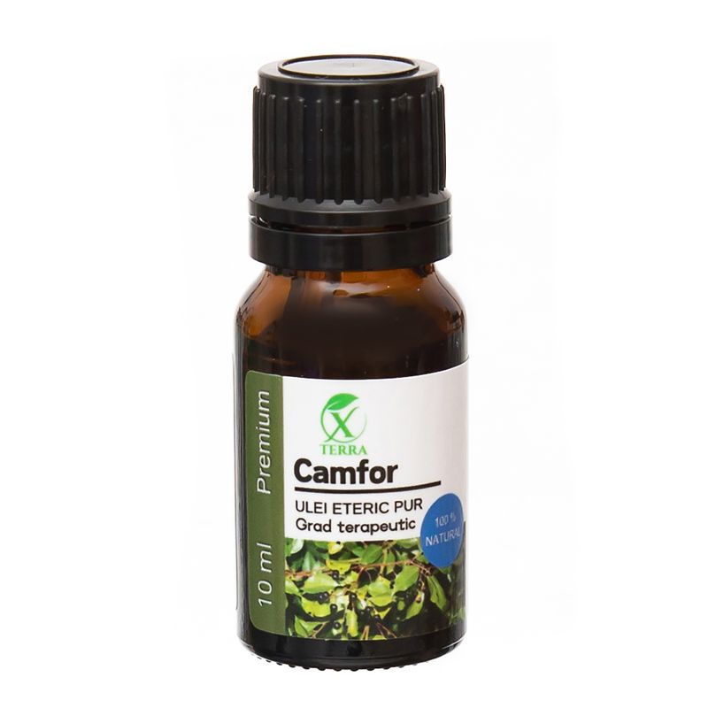 Casa si Gradina - Decoratiuni - Aromaterapie si lumanari - Uleiuri esentiale aromaterapie - Ulei esențial de Camfor Alb | Ulei eteric 100% natural și pur | 10 ml | XTERRA® - Infinity.ro