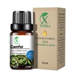 Casa si Gradina - Decoratiuni - Aromaterapie si lumanari - Uleiuri esentiale aromaterapie - Ulei esențial de Camfor Alb | Ulei eteric 100% natural și pur | 10 ml | XTERRA® - Infinity.ro