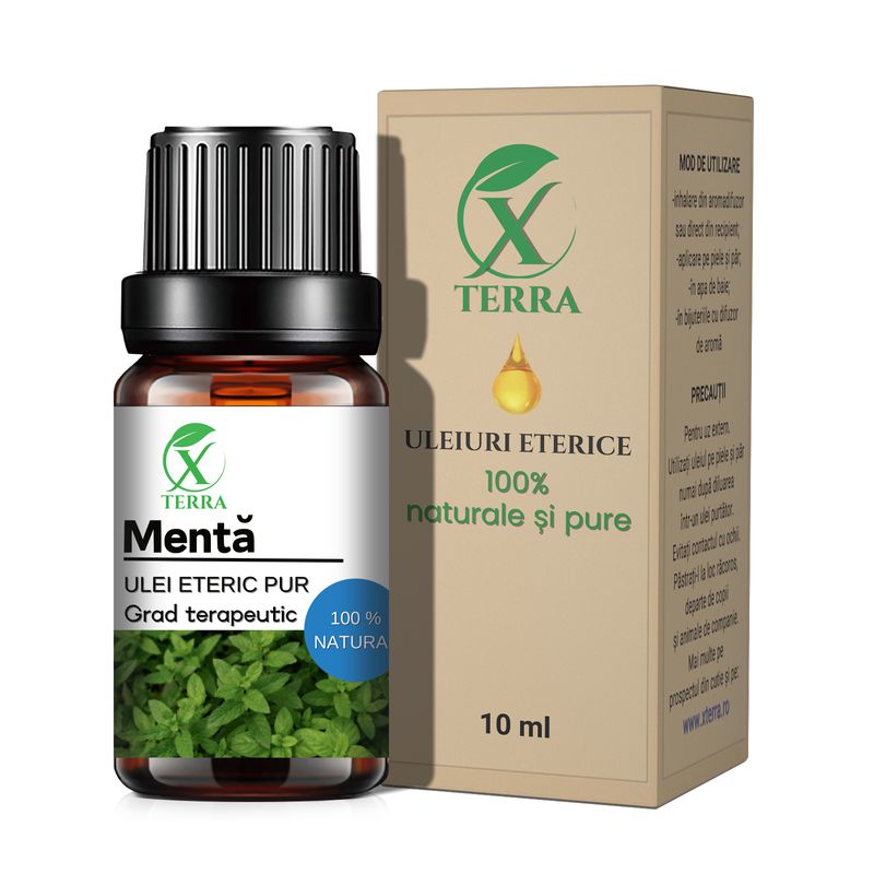 Casa si Gradina - Decoratiuni - Aromaterapie si lumanari - Uleiuri esentiale aromaterapie - Ulei esențial de Mentă | Ulei eteric 100% natural și pur | 10 ml | XTERRA®1 - Infinity.ro