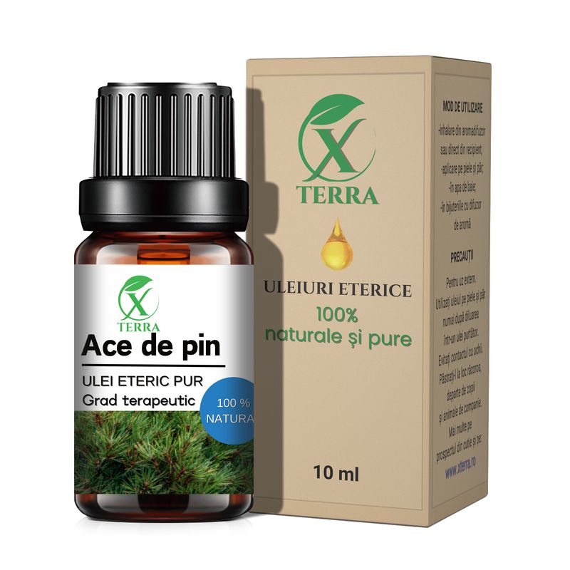 Casa si Gradina - Decoratiuni - Aromaterapie si lumanari - Uleiuri esentiale aromaterapie - Ulei esențial de Ace de Pin | Ulei eteric 100% natural și pur | 10 ml | XTERRA® - Infinity.ro