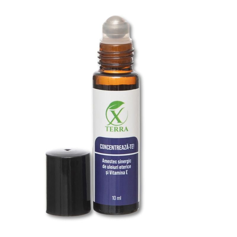 Casa si Gradina - Decoratiuni - Aromaterapie si lumanari - Uleiuri esentiale aromaterapie - XTERRA | Set 6 sinergii de uleiuri esențiale 100% naturale + vitamina E | Etui cărămiziu - Infinity.ro