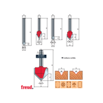 Casa si Gradina - Constructii - Scule electrice si accesorii - Accesorii pentru frezare - 20- Freza profilata in V pentru gravura, placata CMS, cu coada, Z=1, Z=2, Z=3, DIM 12.7 - 20-15208P - Infinity.ro