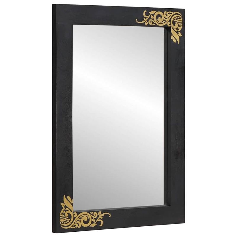 Casa si Gradina - Mobilier - Seturi de mobilier - Seturi baie - Set dulap baie cu sertar cu usa 4 pcs Negru Lemn de mango solid - Infinity.ro