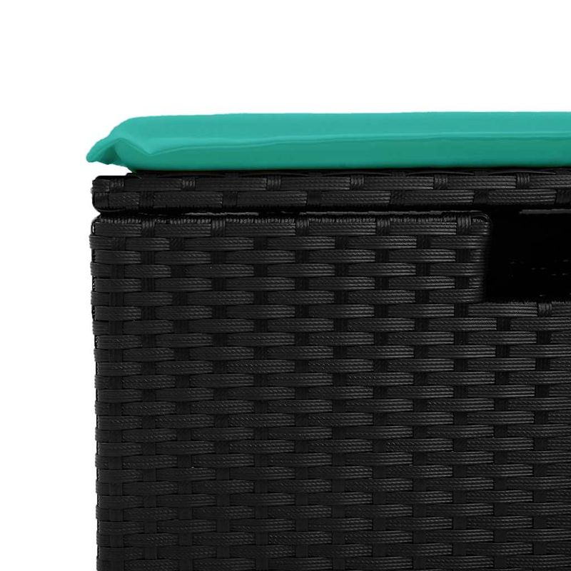 Casa si Gradina - Gradina si terasa - Mobilier exterior - Seturi mobila gradina - Set mobilier de gradina cu perne, 4 piese, negru, poliratan - Infinity.ro