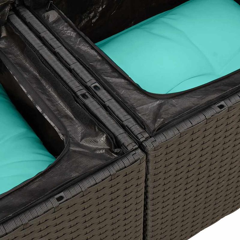 Casa si Gradina - Gradina si terasa - Mobilier exterior - Seturi mobila gradina - Set mobilier de gradina cu perne, 4 piese, negru, poliratan - Infinity.ro