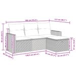 Casa si Gradina - Gradina si terasa - Mobilier exterior - Seturi mobila gradina - Set mobilier de gradina cu perne, 4 piese, negru, poliratan - Infinity.ro