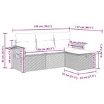 Casa si Gradina - Gradina si terasa - Mobilier exterior - Seturi mobila gradina - Set mobilier de gradina cu perne, 4 piese, negru, poliratan - Infinity.ro