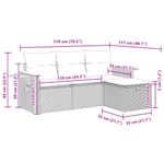 Casa si Gradina - Gradina si terasa - Mobilier exterior - Seturi mobila gradina - Set mobilier de gradina cu perne, 4 piese, negru, poliratan - Infinity.ro