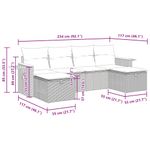 Casa si Gradina - Gradina si terasa - Mobilier exterior - Seturi mobila gradina - Set mobilier de gradina cu perne, 6 piese, negru, poliratan - Infinity.ro