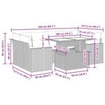 Casa si Gradina - Gradina si terasa - Mobilier exterior - Seturi mobila gradina - Set canapele gradina perne 7 piese negru, poliratan/lemn acacia - Infinity.ro