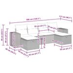 Casa si Gradina - Gradina si terasa - Mobilier exterior - Seturi mobila gradina - Set mobilier de gradina cu perne, 6 piese, negru, poliratan - Infinity.ro