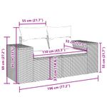 Casa si Gradina - Gradina si terasa - Mobilier exterior - Seturi mobila gradina - Set mobilier de gradina cu perne, 6 piese, negru, poliratan - Infinity.ro