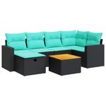Casa si Gradina - Gradina si terasa - Mobilier exterior - Seturi mobila gradina - Set canapele de gradina cu perne, 7 piese, negru, poliratan - Infinity.ro