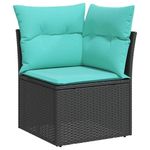 Casa si Gradina - Gradina si terasa - Mobilier exterior - Seturi mobila gradina - Set canapele de gradina cu perne, 7 piese, negru, poliratan - Infinity.ro