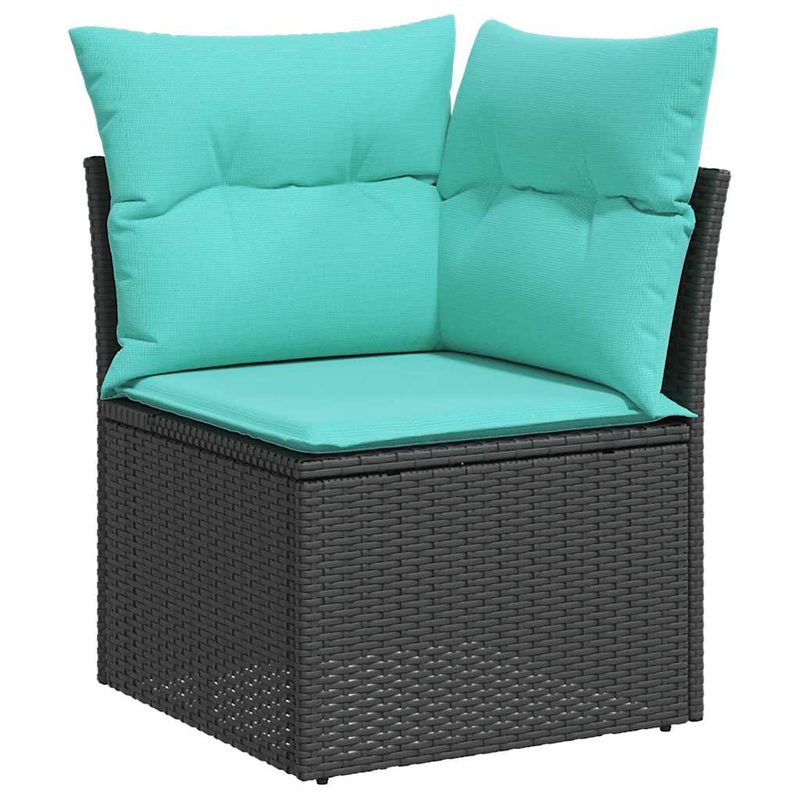 Casa si Gradina - Gradina si terasa - Mobilier exterior - Seturi mobila gradina - Set canapele de gradina cu perne, 7 piese, negru, poliratan - Infinity.ro