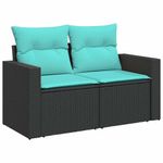 Casa si Gradina - Gradina si terasa - Mobilier exterior - Seturi mobila gradina - Set canapele de gradina cu perne, 7 piese, negru, poliratan - Infinity.ro