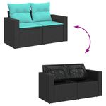 Casa si Gradina - Gradina si terasa - Mobilier exterior - Seturi mobila gradina - Set canapele de gradina cu perne, 7 piese, negru, poliratan - Infinity.ro