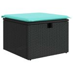 Casa si Gradina - Gradina si terasa - Mobilier exterior - Seturi mobila gradina - Set mobilier de gradina cu perne, 4 piese, negru, poliratan - Infinity.ro