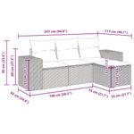 Casa si Gradina - Gradina si terasa - Mobilier exterior - Seturi mobila gradina - Set mobilier de gradina cu perne, 4 piese, negru, poliratan - Infinity.ro