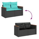 Casa si Gradina - Gradina si terasa - Mobilier exterior - Seturi mobila gradina - Set mobilier de gradina cu perne, 4 piese, negru, poliratan - Infinity.ro