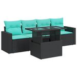 Casa si Gradina - Gradina si terasa - Mobilier exterior - Seturi mobila gradina - Set mobilier de gradina cu perne, 5 piese,poliratan/lemn acacia - Infinity.ro