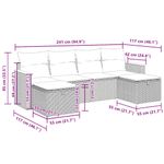 Casa si Gradina - Gradina si terasa - Mobilier exterior - Seturi mobila gradina - Set mobilier de gradina cu perne, 6 piese, negru, poliratan - Infinity.ro