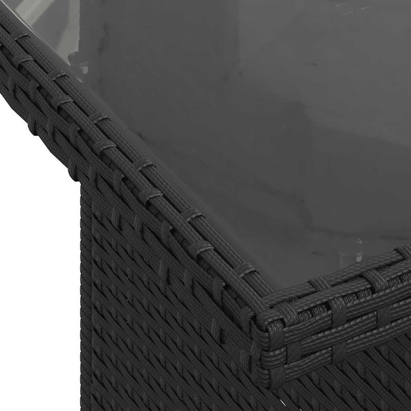 Casa si Gradina - Gradina si terasa - Mobilier exterior - Seturi mobila gradina - Set canapele gradina perne 7 piese negru, poliratan/lemn acacia - Infinity.ro