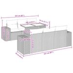 Casa si Gradina - Gradina si terasa - Mobilier exterior - Seturi mobila gradina - Set canapele gradina perne 7 piese negru, poliratan/lemn acacia - Infinity.ro