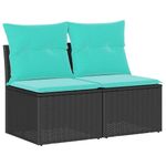 Casa si Gradina - Gradina si terasa - Mobilier exterior - Seturi mobila gradina - Set mobilier de gradina cu perne, 2 piese poliratan/lemn acacia - Infinity.ro