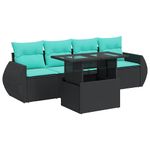 Casa si Gradina - Gradina si terasa - Mobilier exterior - Seturi mobila gradina - Set mobilier de gradina cu perne, 5 piese,poliratan/lemn acacia - Infinity.ro