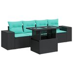 Casa si Gradina - Gradina si terasa - Mobilier exterior - Seturi mobila gradina - Set mobilier de gradina cu perne, 5 piese,poliratan/lemn acacia - Infinity.ro
