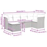 Casa si Gradina - Gradina si terasa - Mobilier exterior - Seturi mobila gradina - Set mobilier de gradina cu perne, 6 piese, negru, poliratan - Infinity.ro