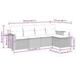 Casa si Gradina - Gradina si terasa - Mobilier exterior - Seturi mobila gradina - Set mobilier de gradina cu perne, 5 piese, negru, poliratan - Infinity.ro