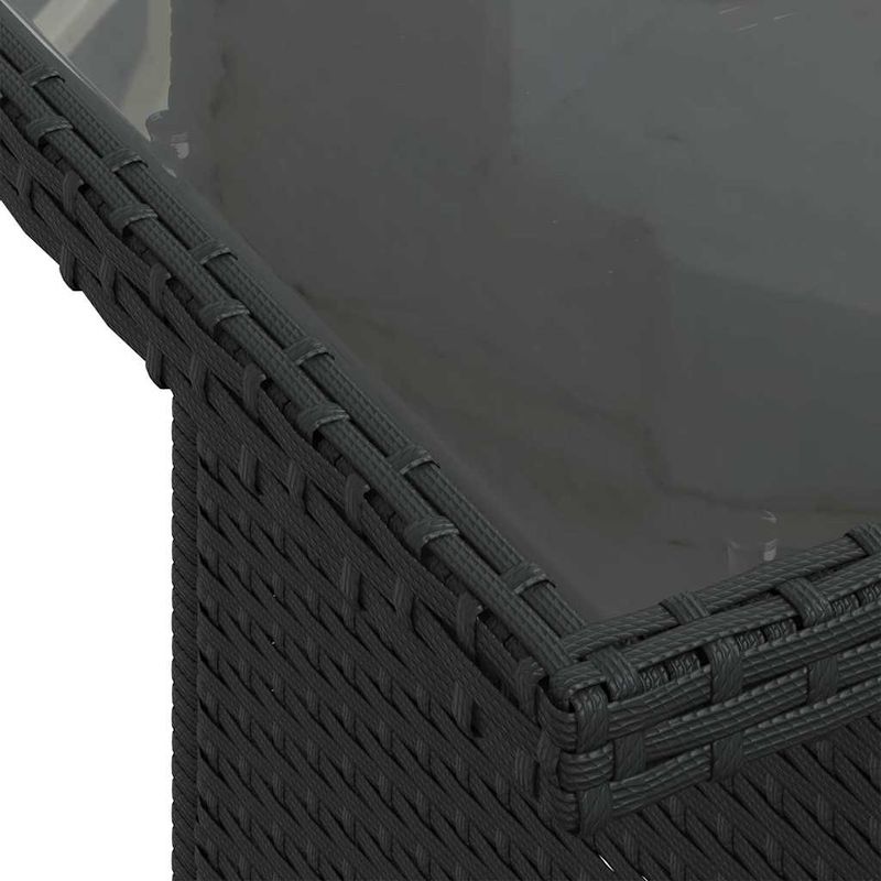 Casa si Gradina - Gradina si terasa - Mobilier exterior - Seturi mobila gradina - Set canapele gradina perne 7 piese negru, poliratan/lemn acacia - Infinity.ro