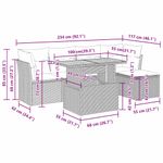 Casa si Gradina - Gradina si terasa - Mobilier exterior - Seturi mobila gradina - Set mobilier de gradina cu perne, 6 piese, negru, poliratan - Infinity.ro