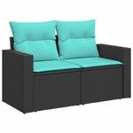 Casa si Gradina - Gradina si terasa - Mobilier exterior - Seturi mobila gradina - Set canapele de gradina cu perne, 7 piese, negru, poliratan - Infinity.ro