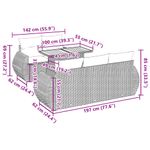 Casa si Gradina - Gradina si terasa - Mobilier exterior - Seturi mobila gradina - Set mobilier de gradina cu perne, 6 piese, negru, poliratan - Infinity.ro