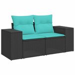 Casa si Gradina - Gradina si terasa - Mobilier exterior - Seturi mobila gradina - Set mobilier de gradina cu perne, 5 piese, negru, poliratan - Infinity.ro