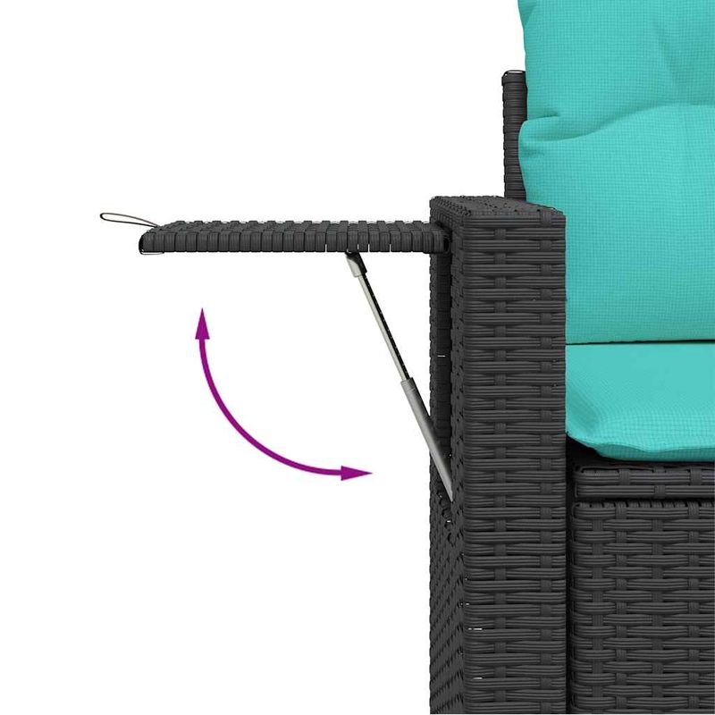 Casa si Gradina - Gradina si terasa - Mobilier exterior - Seturi mobila gradina - Set canapele de gradina cu perne, 7 piese, negru, poliratan - Infinity.ro