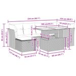 Casa si Gradina - Gradina si terasa - Mobilier exterior - Seturi mobila gradina - Set canapele gradina perne 7 piese negru, poliratan/lemn acacia - Infinity.ro