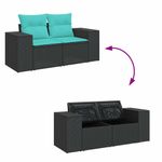 Casa si Gradina - Gradina si terasa - Mobilier exterior - Seturi mobila gradina - Set canapele de gradina cu perne, 7 piese, negru, poliratan - Infinity.ro