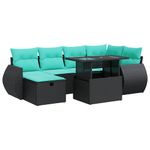 Casa si Gradina - Gradina si terasa - Mobilier exterior - Seturi mobila gradina - Set canapele gradina cu perne 7 piese gri poliratan/lemn acacia - Infinity.ro
