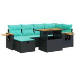 Casa si Gradina - Gradina si terasa - Mobilier exterior - Seturi mobila gradina - Set canapele de gradina cu perne, 7 piese, maro, poliratan - Infinity.ro