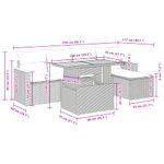 Casa si Gradina - Gradina si terasa - Mobilier exterior - Seturi mobila gradina - Set mobilier de gradina cu perne, 6 piese, negru, poliratan - Infinity.ro