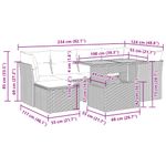 Casa si Gradina - Gradina si terasa - Mobilier exterior - Seturi mobila gradina - Set canapele de gradina cu perne, 7 piese, maro, poliratan - Infinity.ro