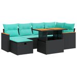 Casa si Gradina - Gradina si terasa - Mobilier exterior - Seturi mobila gradina - Set canapele de gradina cu perne, 7 piese, maro, poliratan - Infinity.ro