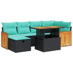 Casa si Gradina - Gradina si terasa - Mobilier exterior - Seturi mobila gradina - Set canapele de gradina cu perne, 7 piese, maro, poliratan - Infinity.ro