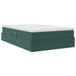 Casa si Gradina - Mobilier - Paturi si accesorii - Paturi - Pat cu saltea si spatiu de depozitare Verde inchis 120 x 200 cm - Infinity.ro